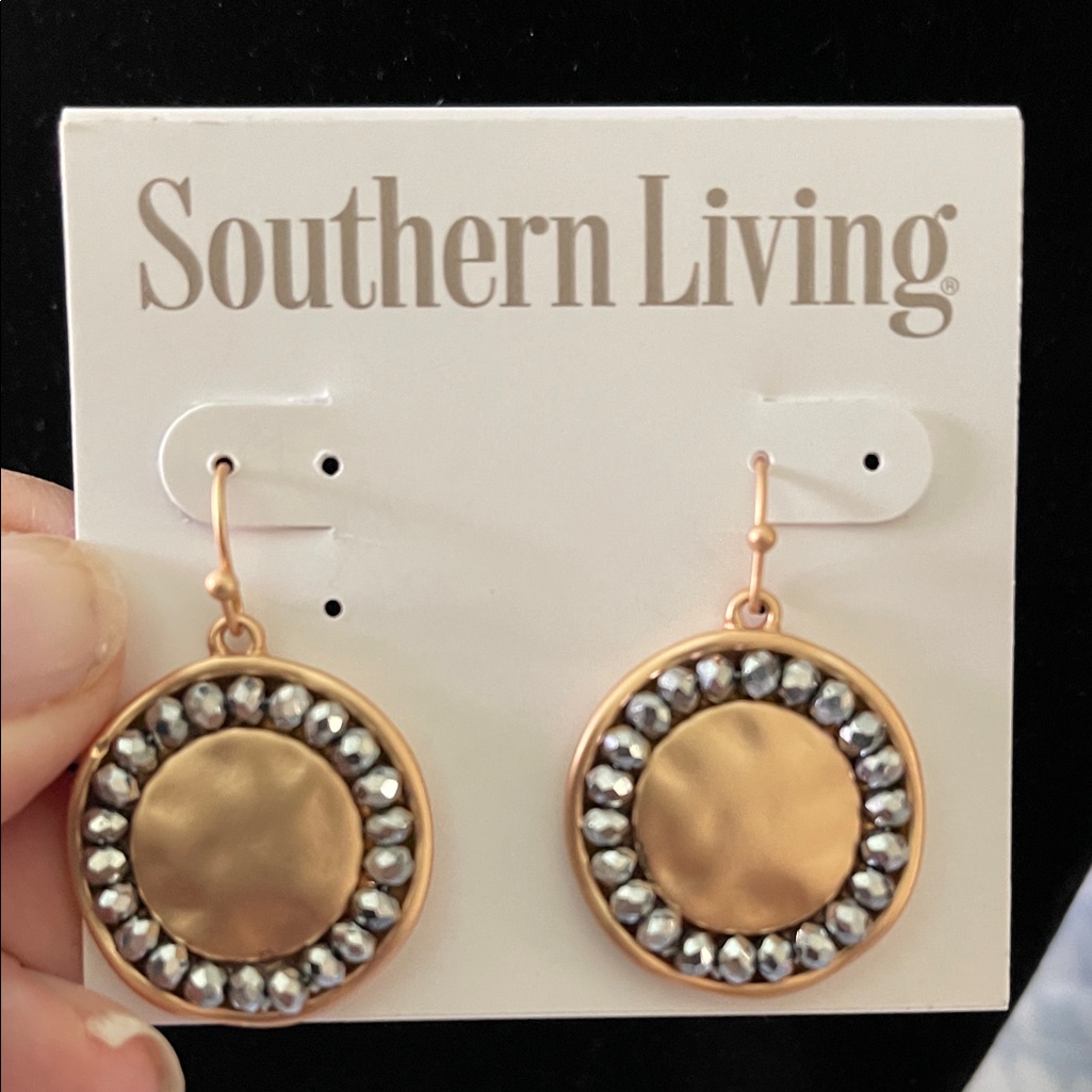 Nwt Southern Living Gold And Silver Circle Earrings